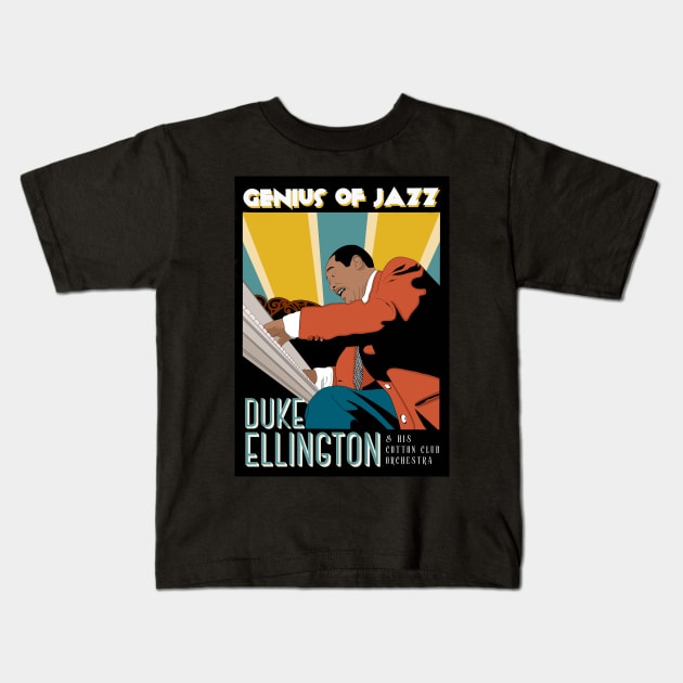 Duke Ellington Original Jazz Poster Kids T-Shirt by Seiglan